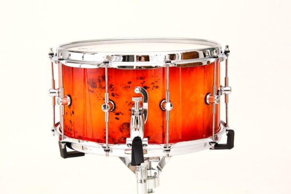 Tarola Emmeth Masterpiece SPECIAL Mappa Burl Orange/Red Red 14"x7" - Imagen 5
